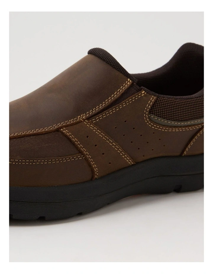 Telva Brown Crazyhorse Leather Flat Shoes image 5
