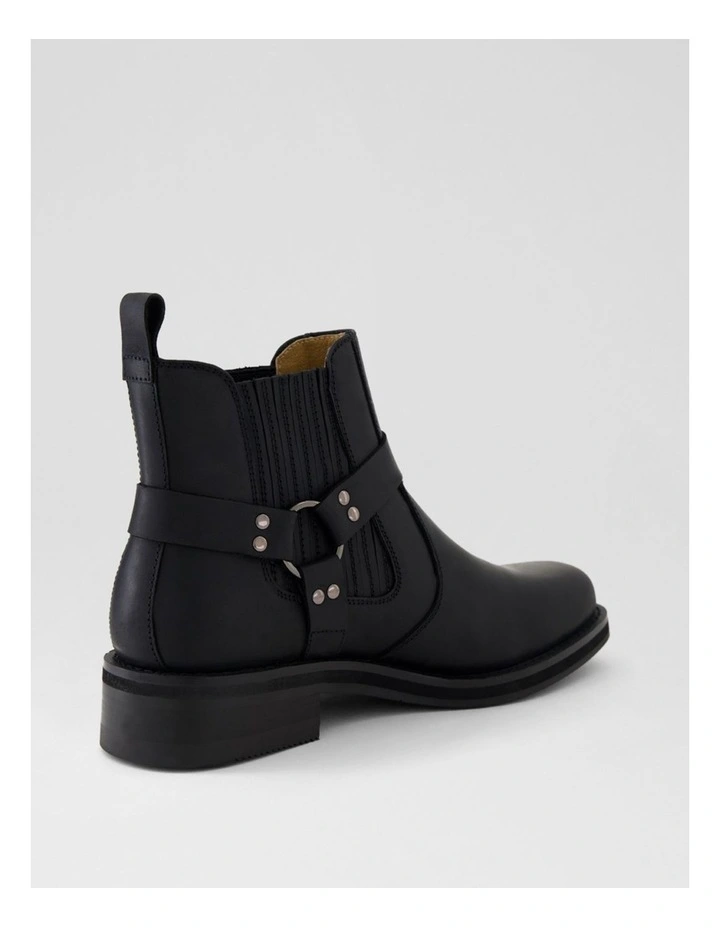 Moto Black Crazyhorse Leather Chelsea Boots image 3