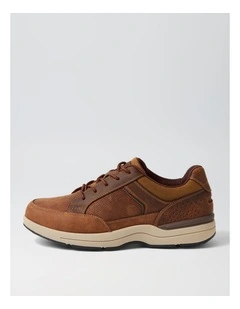 Reach Dark Brown Crazyhorse Leather Lace Up Flats