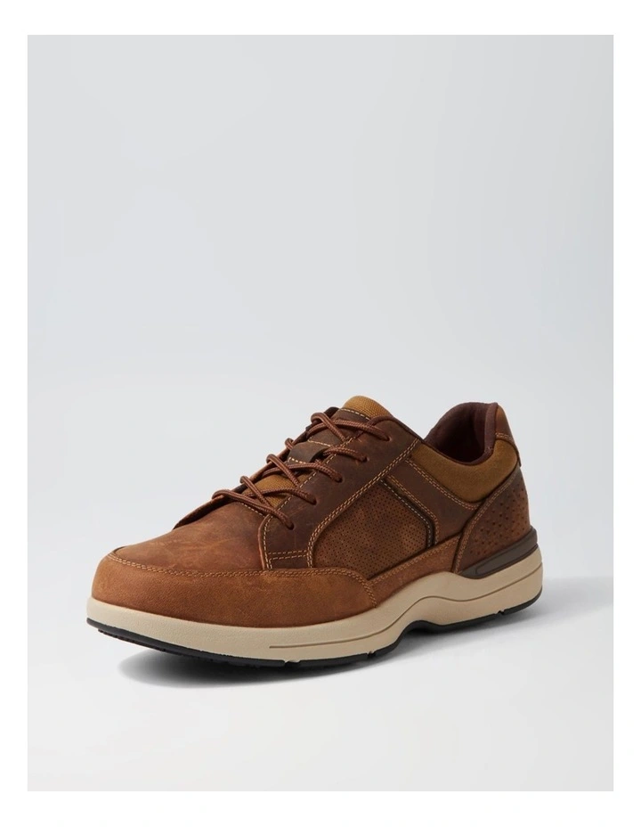 Reach Dark Brown Crazyhorse Leather Lace Up Flats image 2