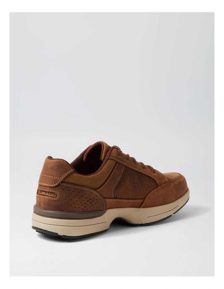 Reach Dark Brown Crazyhorse Leather Lace Up Flats image 3