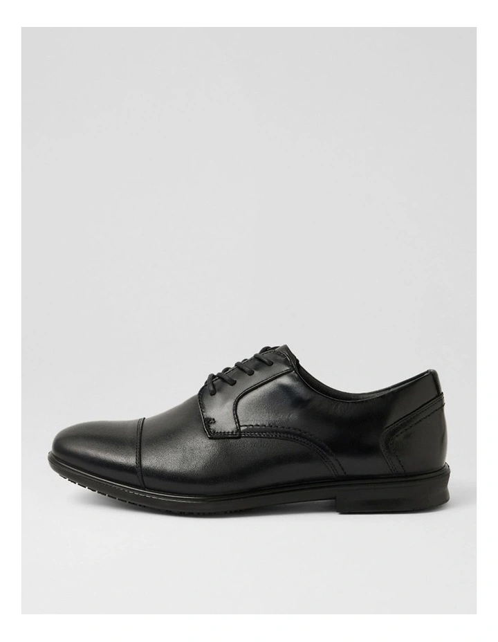 C Paul Black Leather Lace Up Dress Shoes image 1