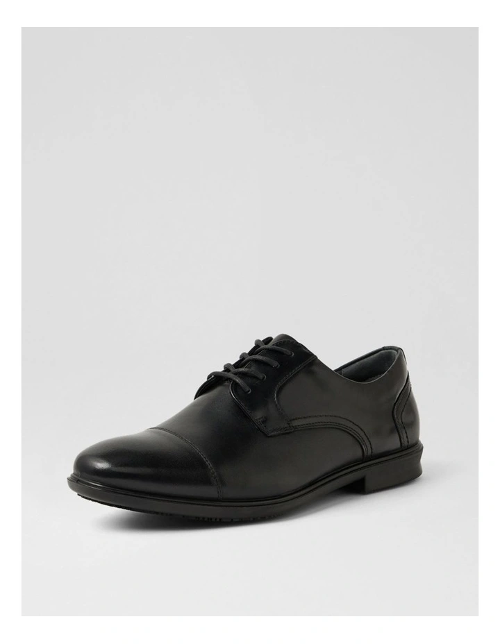 C Paul Black Leather Lace Up Dress Shoes image 2