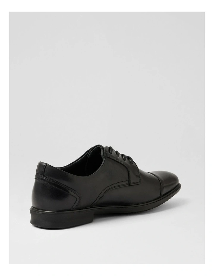 C Paul Black Leather Lace Up Dress Shoes image 3