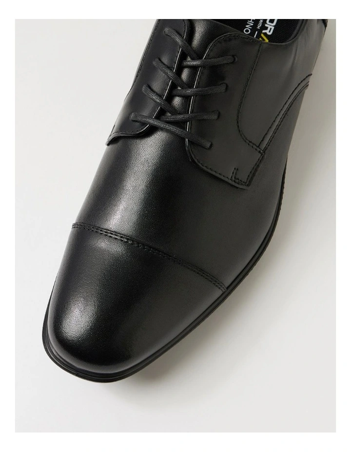C Paul Black Leather Lace Up Dress Shoes image 4
