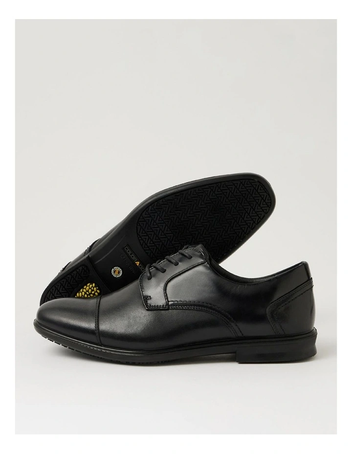 C Paul Black Leather Lace Up Dress Shoes image 5