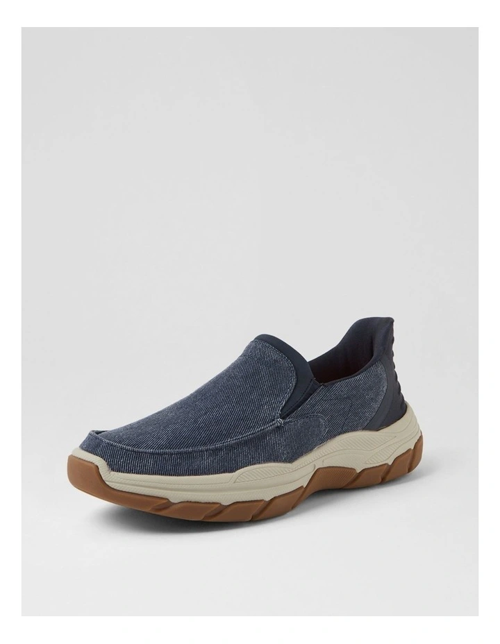 Kanza Dark Navy Canvas Flat Shoes image 2