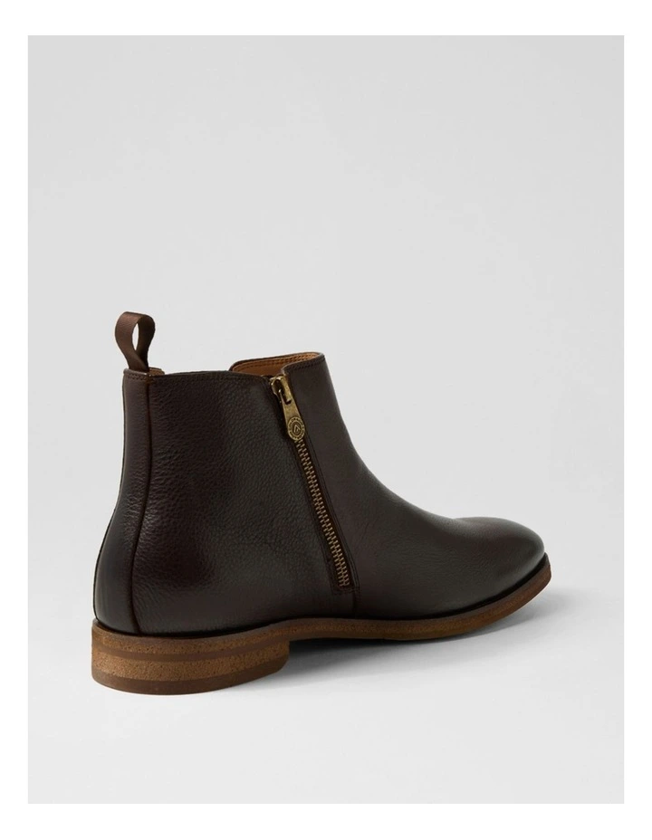 Lavas Dark Brown Tumble Leather Chelsea Boots image 3