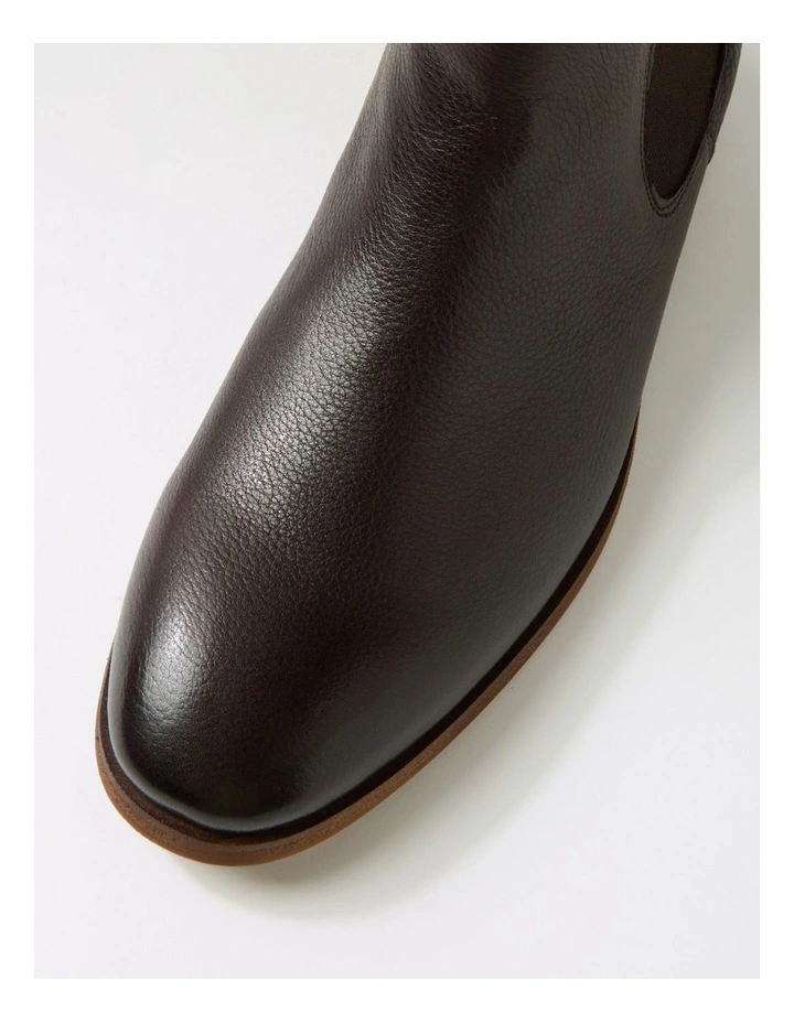 Lavas Dark Brown Tumble Leather Chelsea Boots image 4