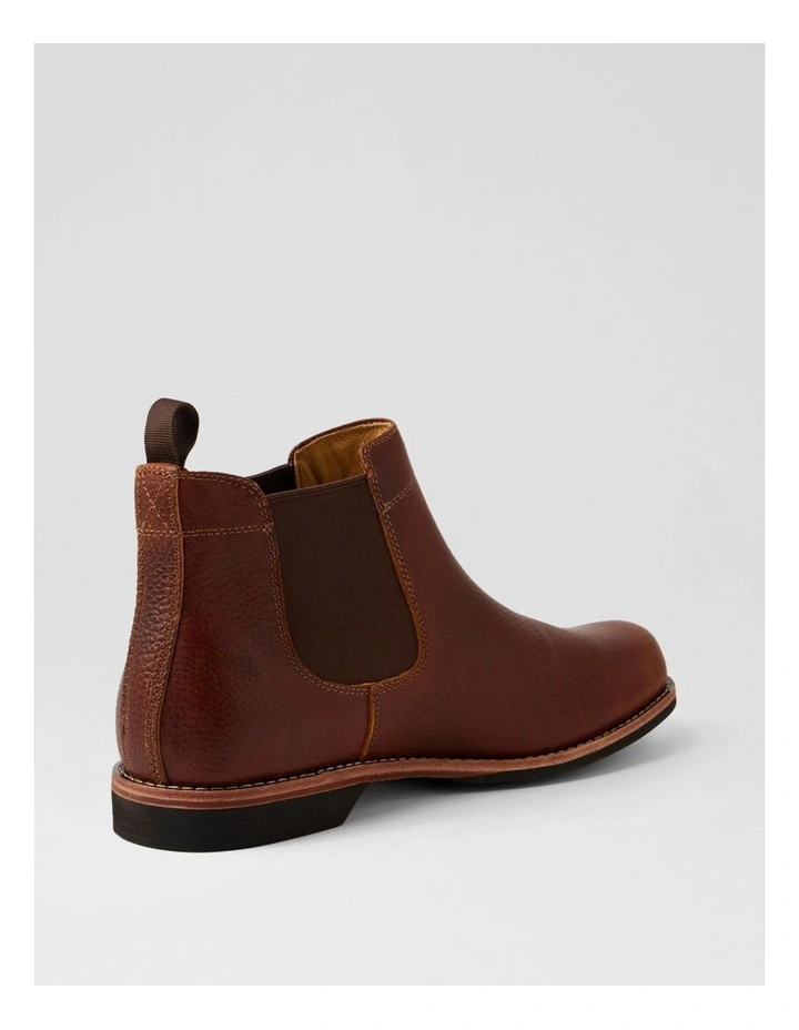 Ritter Dark Tan Tumble Leather Chelsea Boots image 3