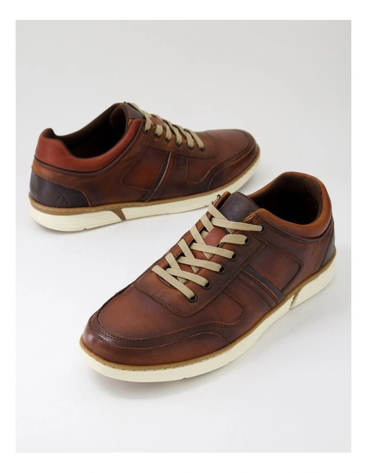 Kews Chestnut Tumble Leather Sneakers image 5