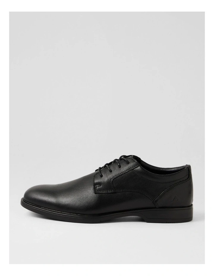 Forum Black Leather Lace Up Flats image 1