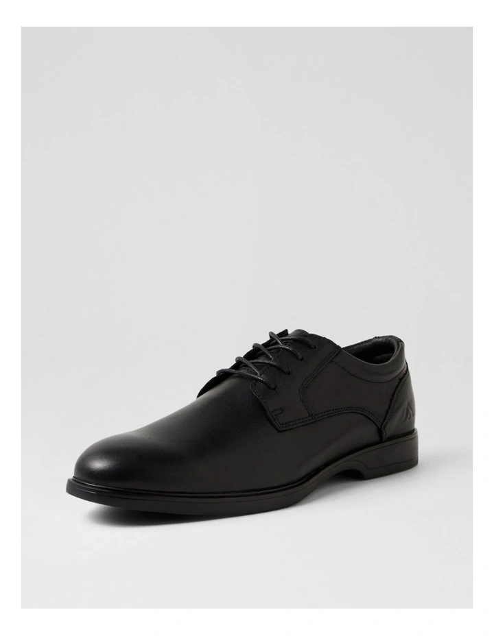 Forum Black Leather Lace Up Flats image 2