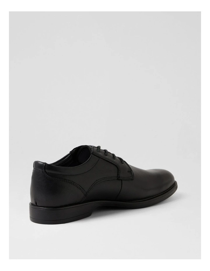 Forum Black Leather Lace Up Flats image 3