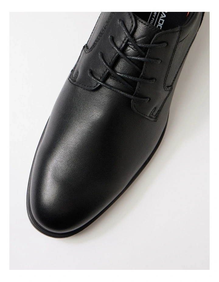 Forum Black Leather Lace Up Flats image 4