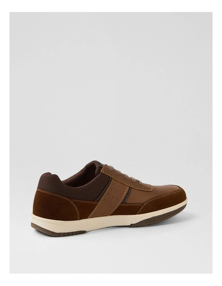 Vitale Dark Tan Pull Up Leather Sneakers image 3