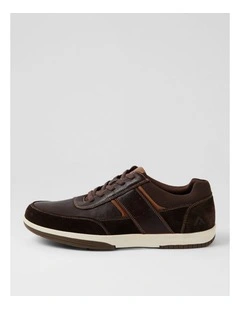 Vitale Dark Brown Leather Sneakers