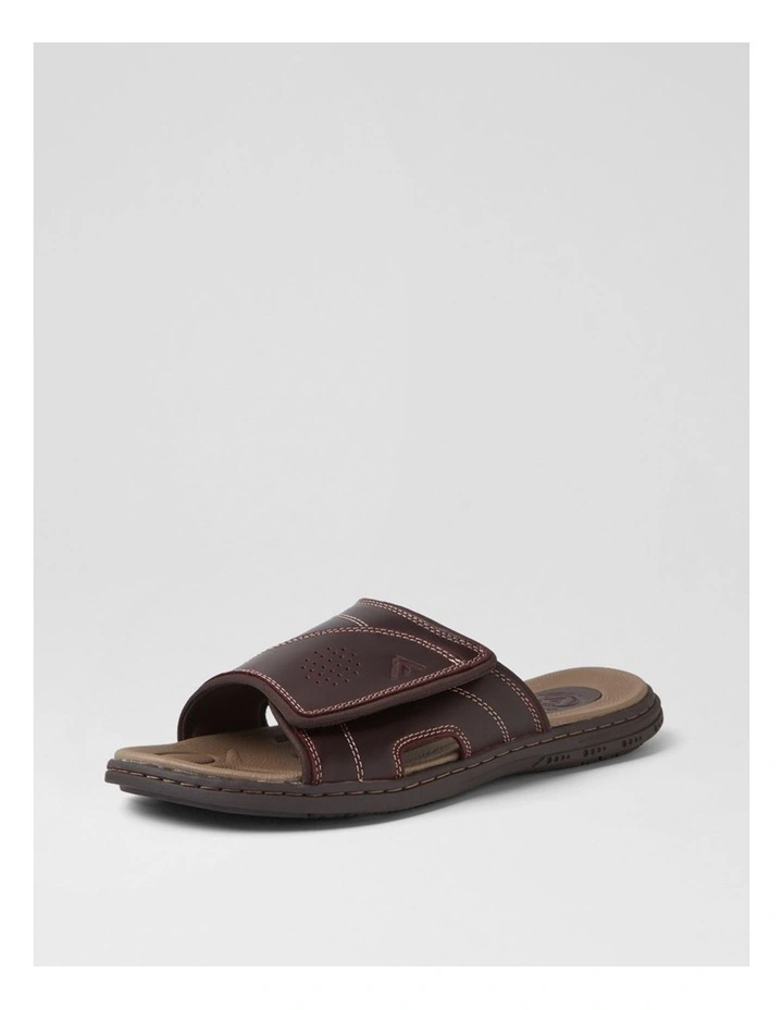 Duke Oxblood Leather Slides image 2