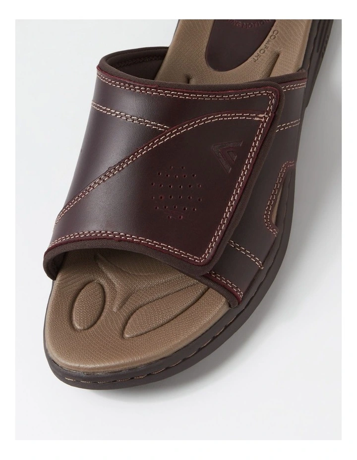 Duke Oxblood Leather Slides image 4