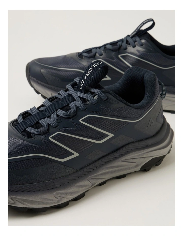 Seeker Navy Lace Up Sneakers image 5