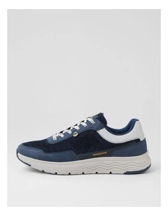 Wammo Navy Knit Sneakers