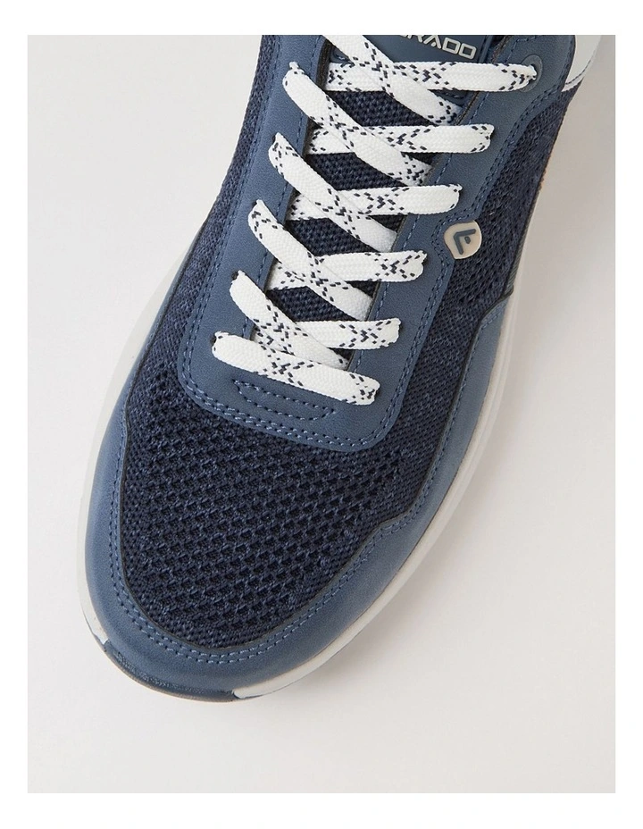 Wammo Navy Knit Sneakers image 4