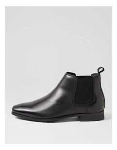 Driscoe Black Leather Chelsea Boots
