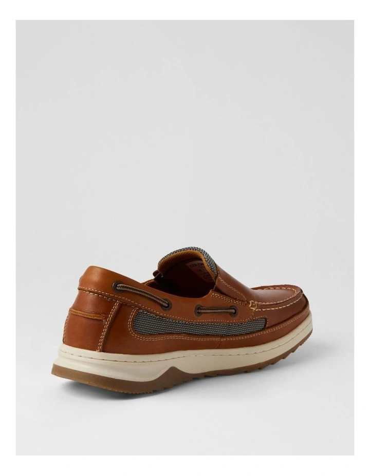 Gully Tan Pull Up Leather Flat Shoes image 3