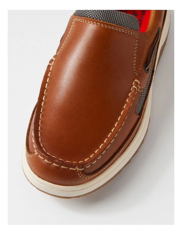 Gully Tan Pull Up Leather Flat Shoes image 4