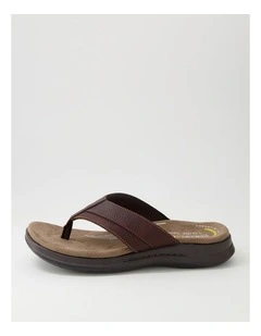 Incara Chocolate Tumble Leather Thongs