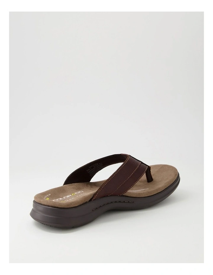 Incara Chocolate Tumble Leather Thongs image 3