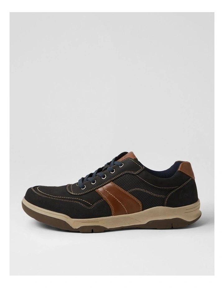 Han Navy Leather Lace Up Shoes image 1