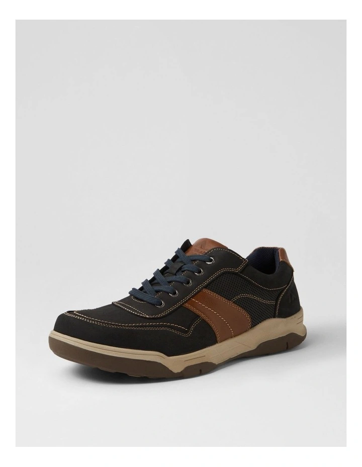 Han Navy Leather Lace Up Shoes image 2
