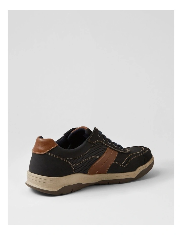 Han Navy Leather Lace Up Shoes image 3