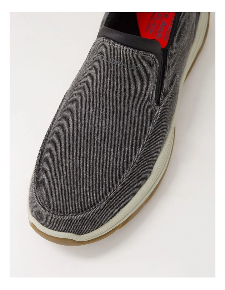 Kanza Grey Canvas Flat Shoes image 4