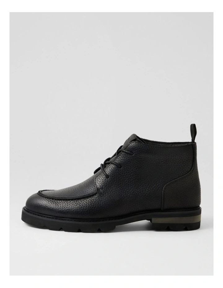 Gretch Black Leather Lace Up Boots image 1