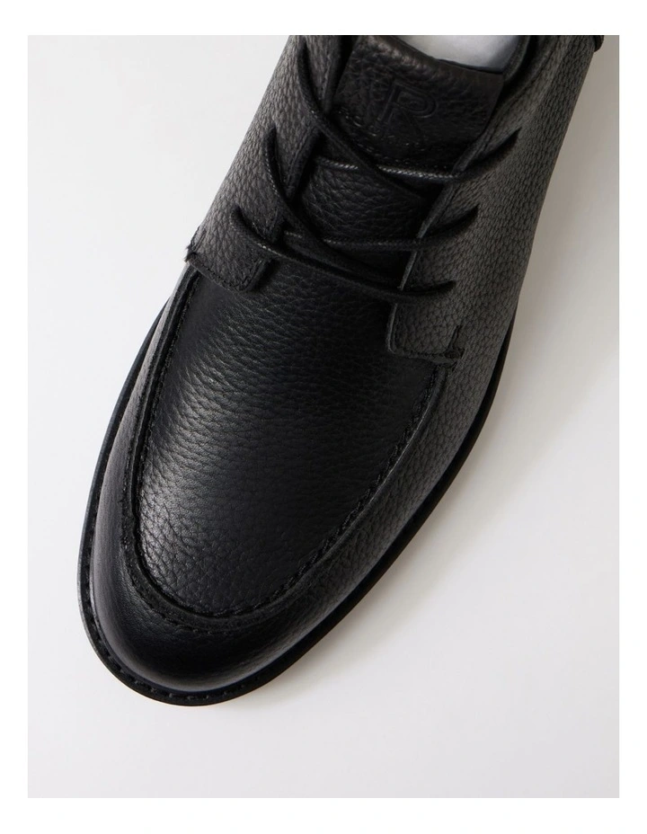 Gretch Black Leather Lace Up Boots image 4