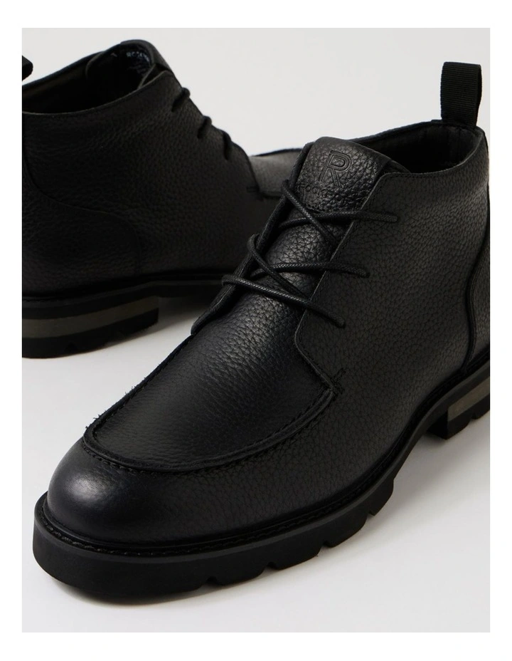 Gretch Black Leather Lace Up Boots image 5