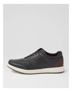 Zeus Black Leather Sneakers