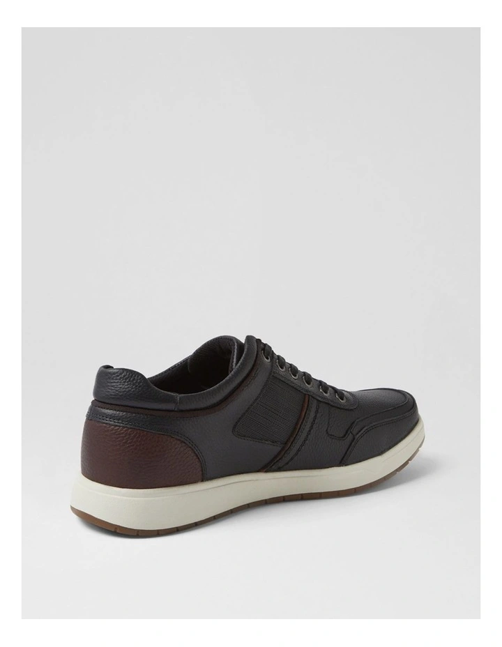 Zeus Black Leather Sneakers image 3