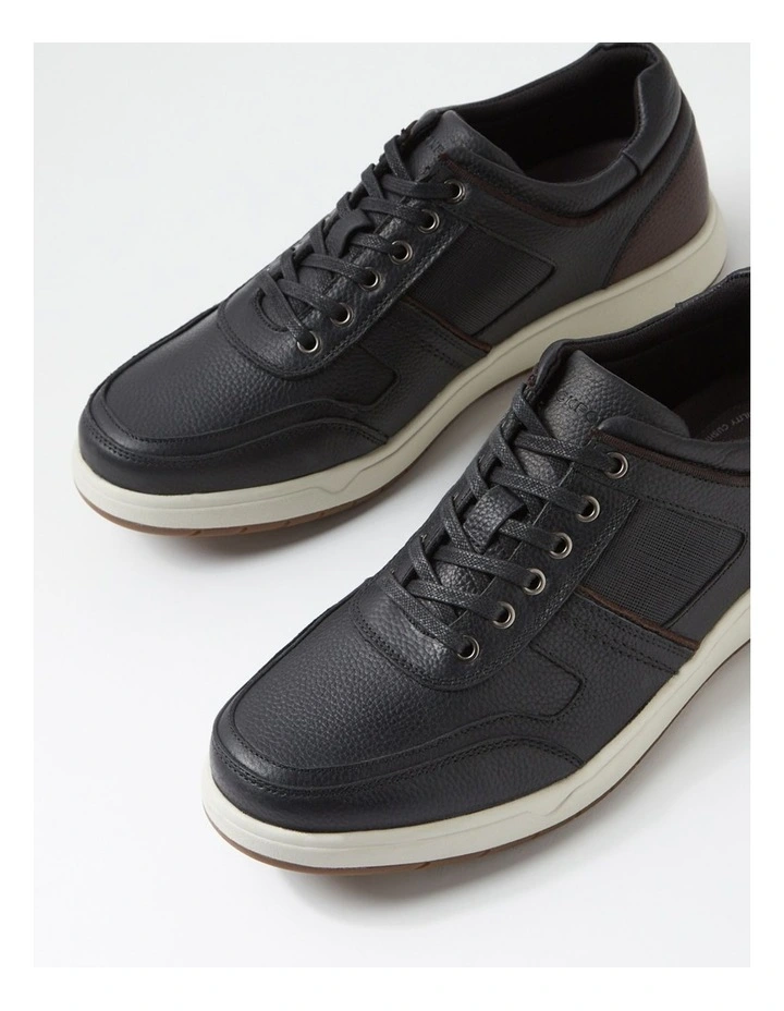 Zeus Black Leather Sneakers image 5