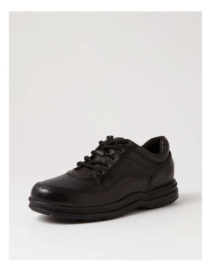 World Tour Classic Black Tumble Leather Lace Ups image 2