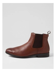 Volga Tan Leather Chelsea Boots