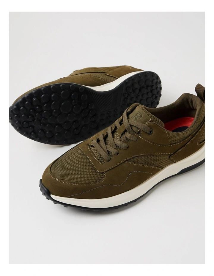 Harmont Olive Leather Sneakers image 5