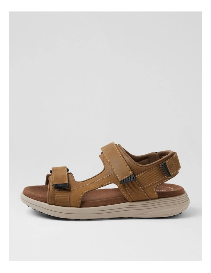 Hampton Taupe Crazyhorse Leather Sandals image 1