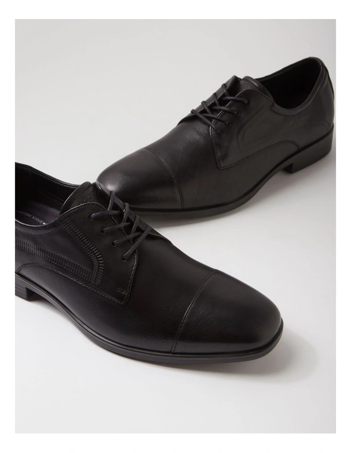 Volster Black Leather Lace Up Shoes image 5