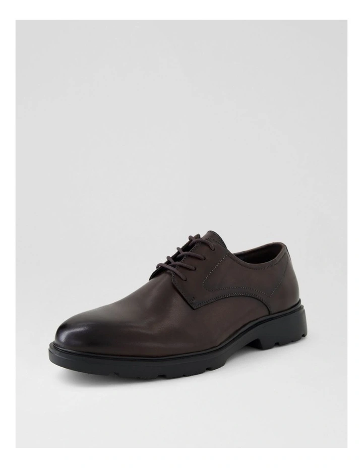 Clark Dark Brown Leather Lace Up Flats image 2