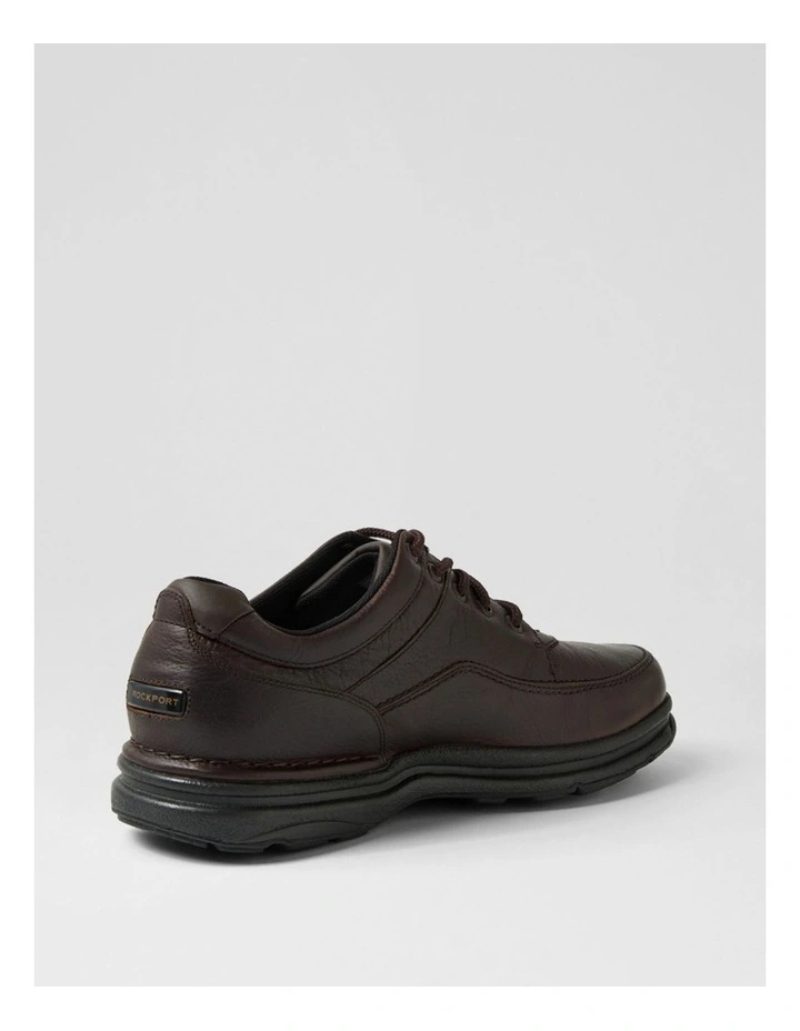 World Tour Classic Mens Chocolate Chip Tumble Leather Lace Up Flats image 3