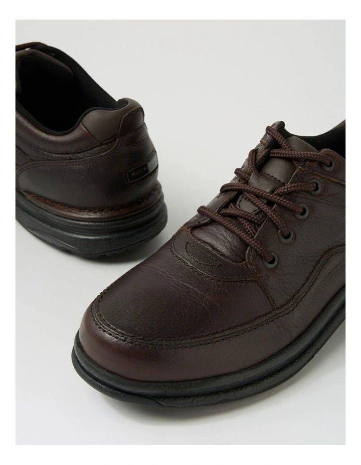 World Tour Classic Mens Chocolate Chip Tumble Leather Lace Up Flats image 5