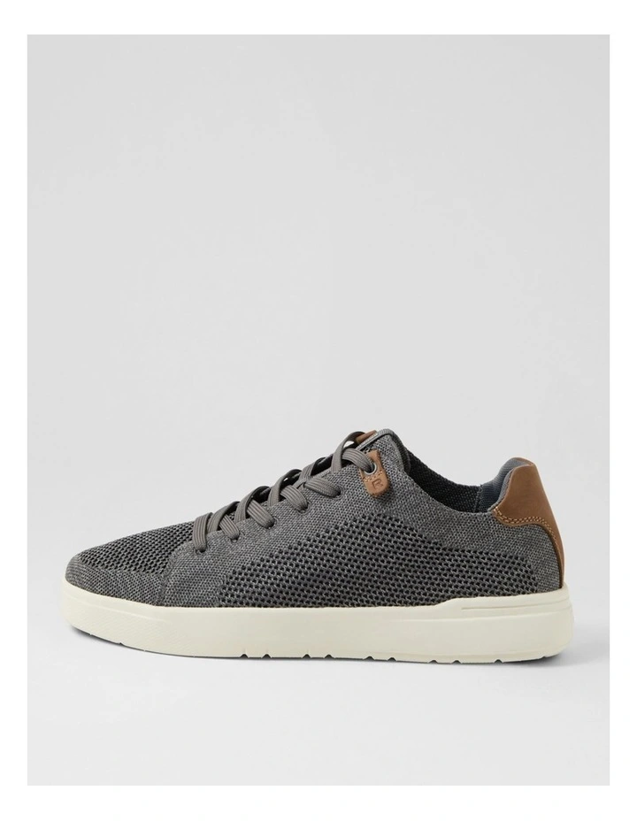 Conga Grey Fabric Lace Up Flats image 1
